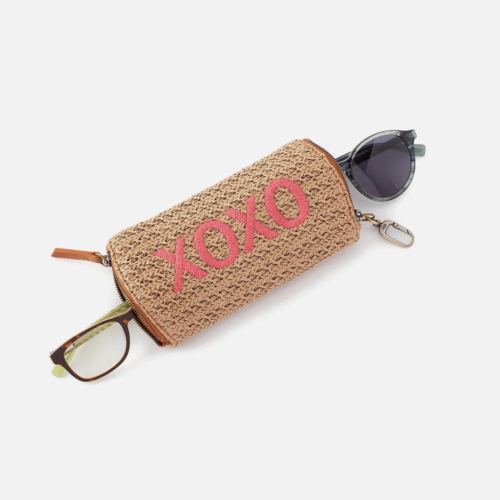 Spark Double Eyeglass Case- Meadow Woven Straw