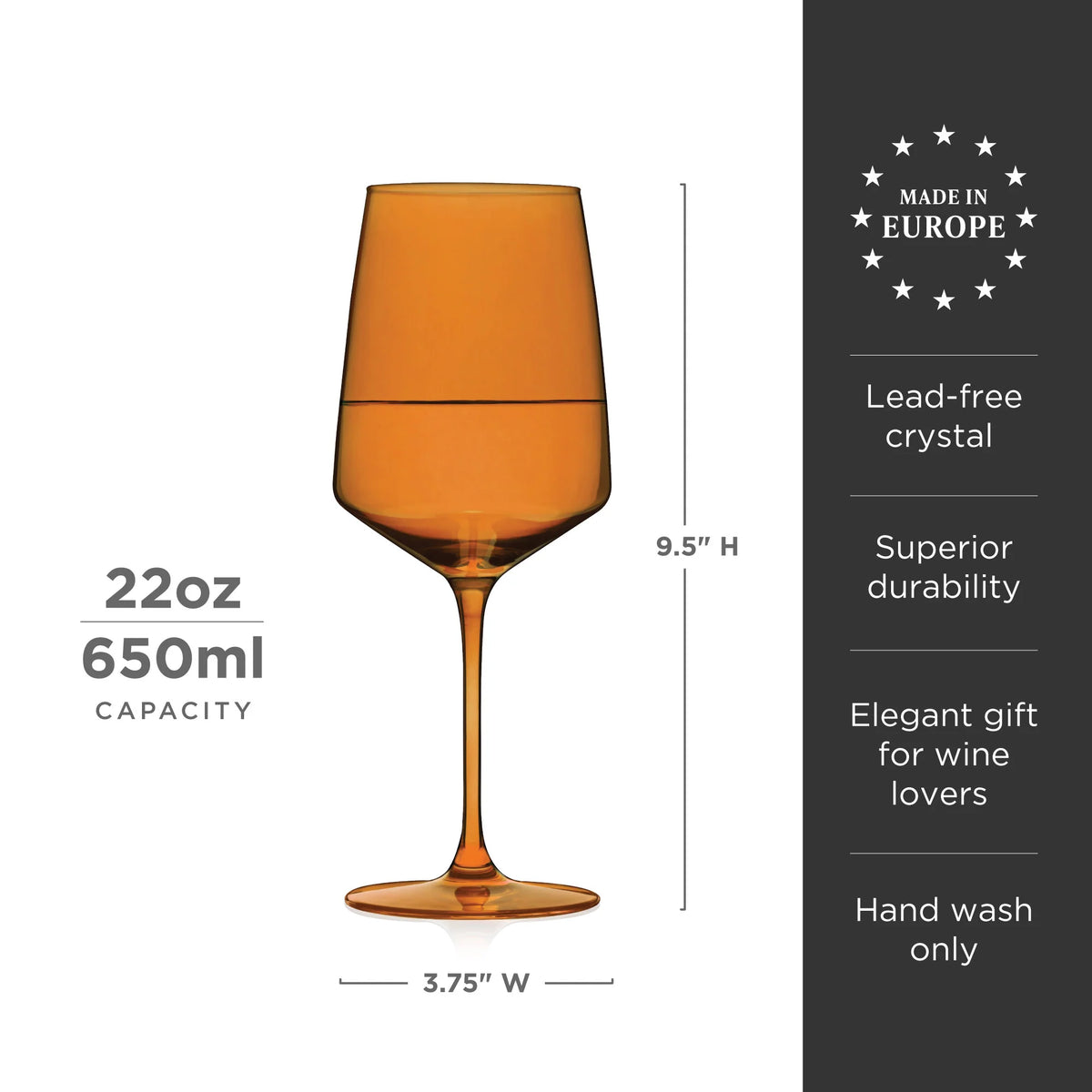 Sunset Noveau Reserve Crystal Wine Glasses (Set of 4)