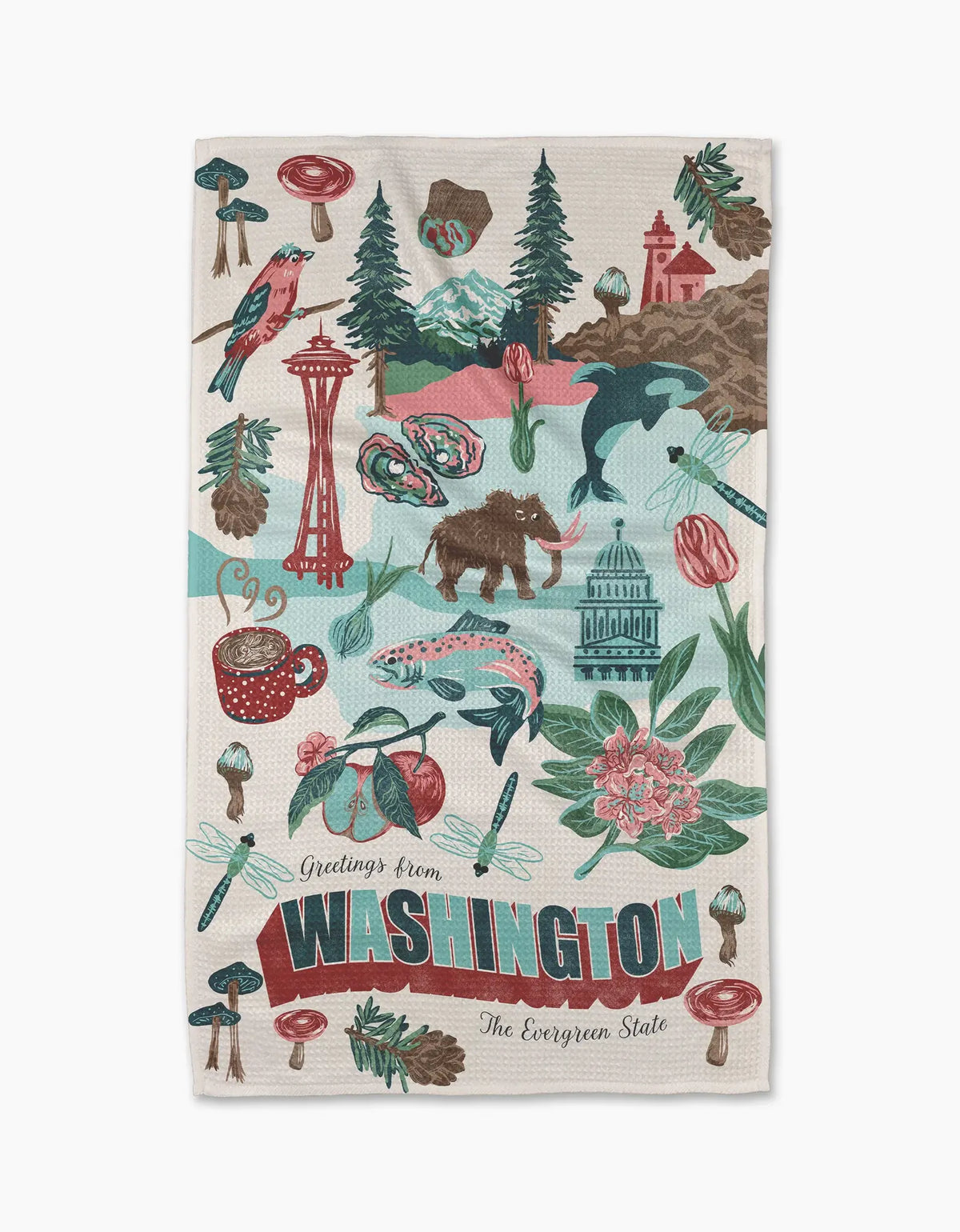 Tea Towel- Greetings from Washington