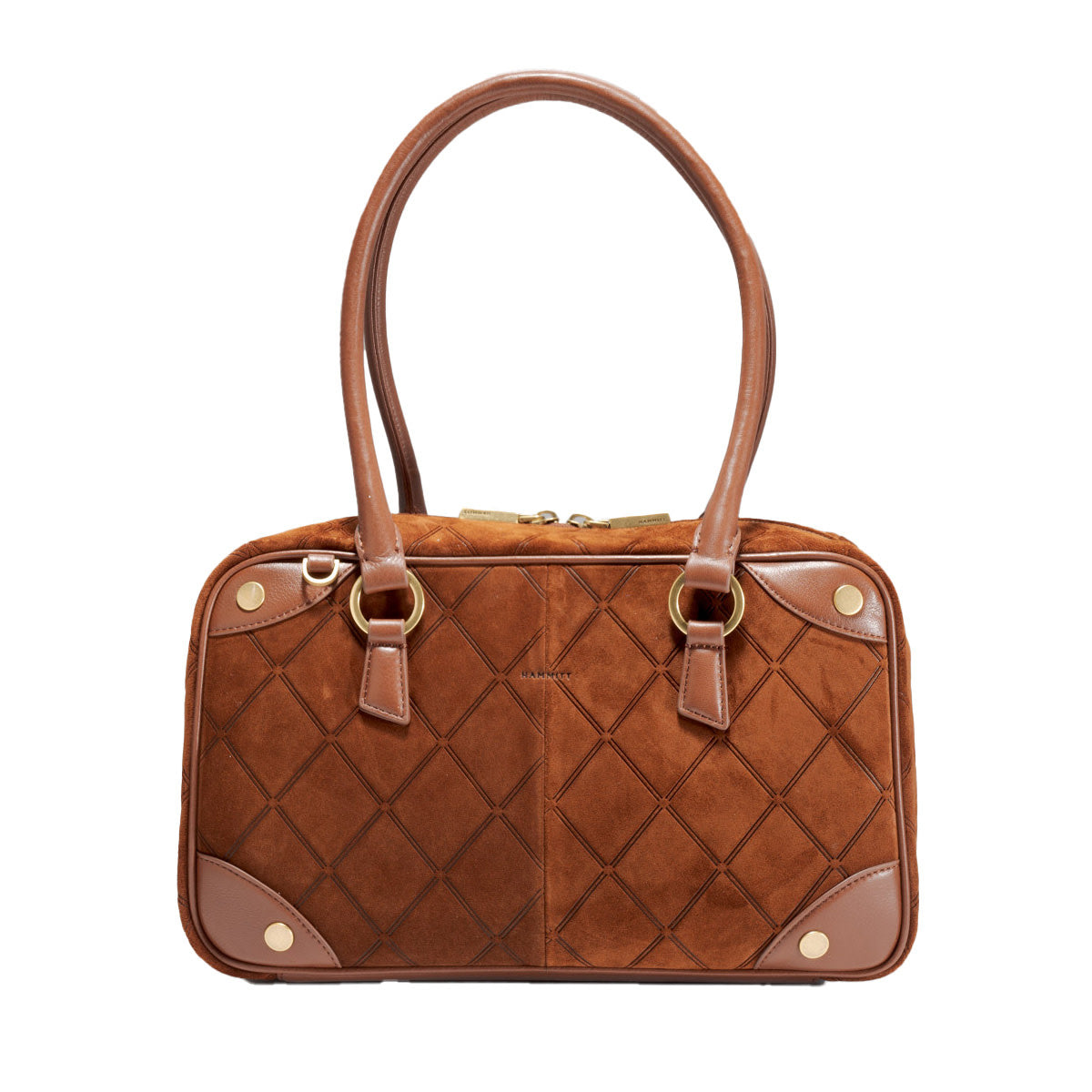Meredith Med-Chocolate Diamond Suede-AG