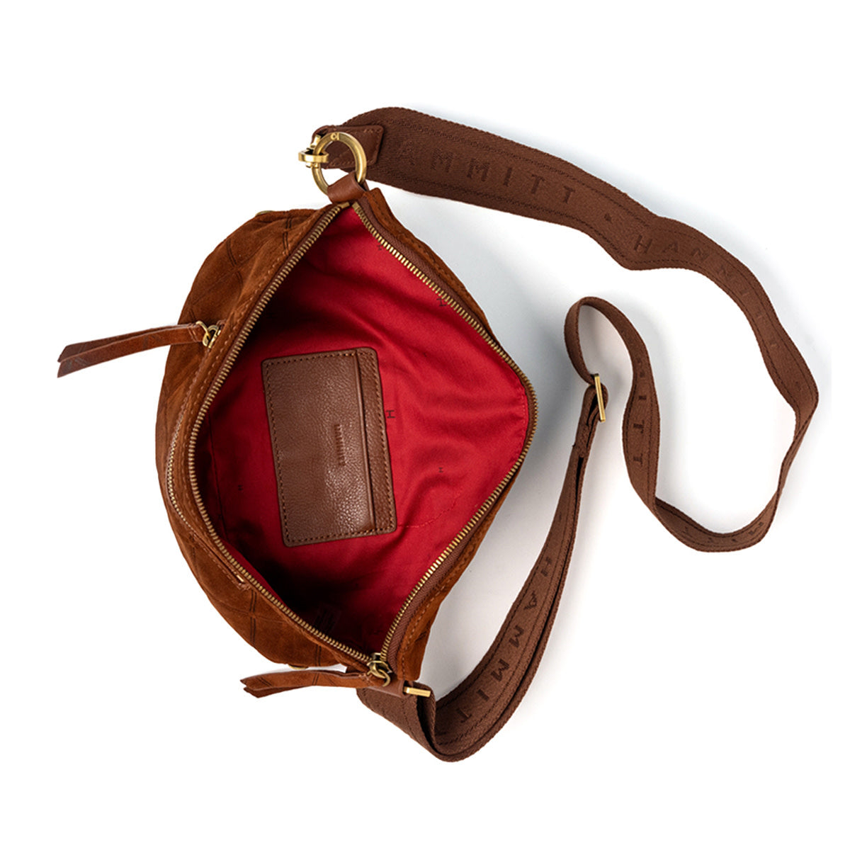 Charles Crossbody Med-Chocolate Diamond Suede-AG