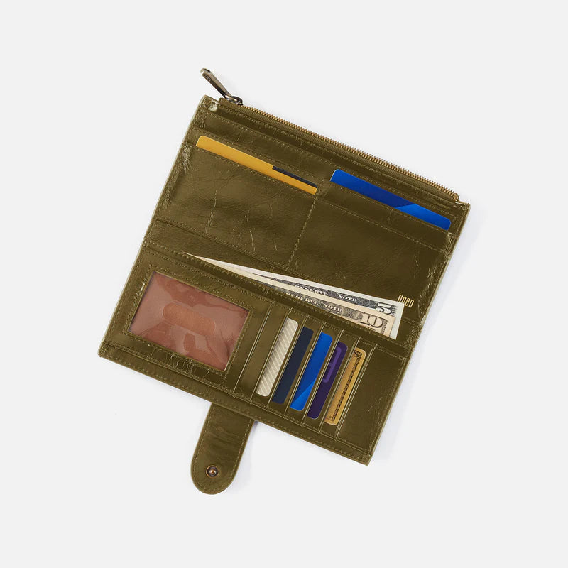 Dunn Continental Wallet- Olive Veil