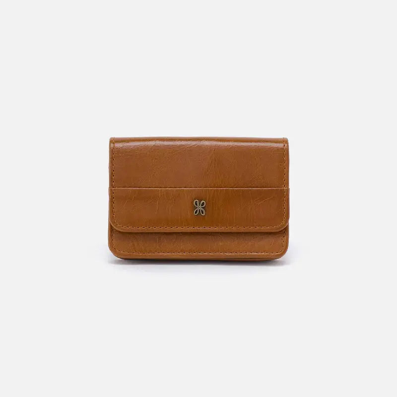 Jill Flap Card Case- Truffle