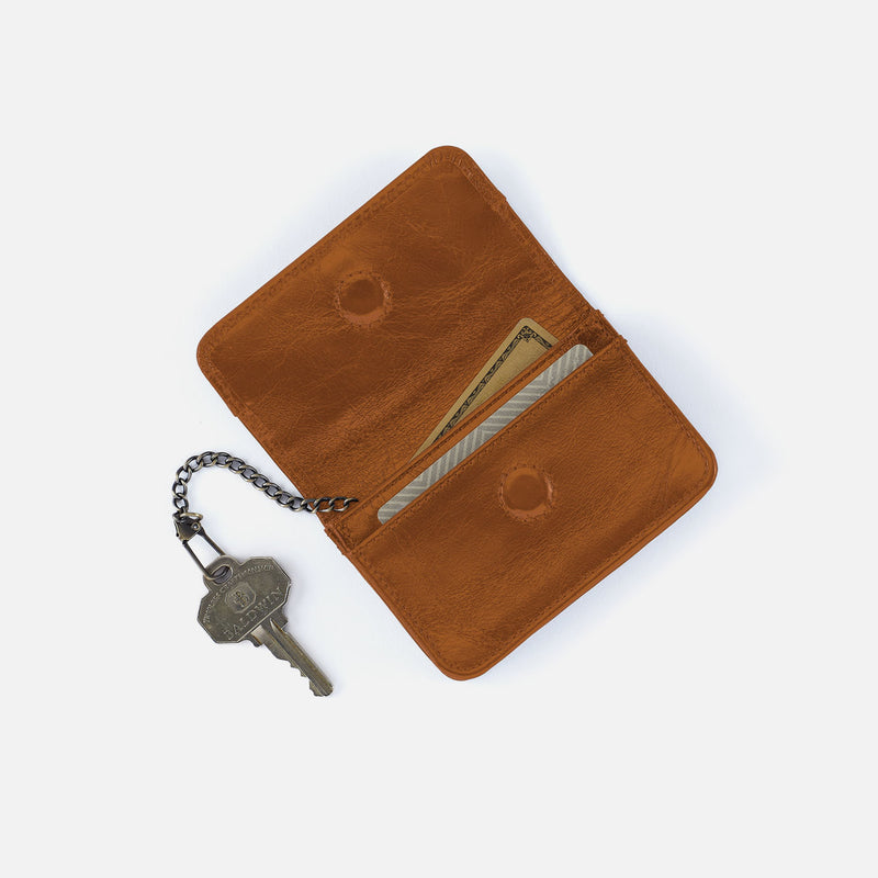 Jill Flap Card Case- Truffle