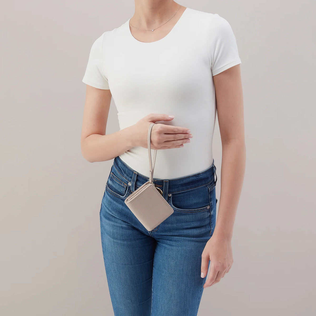 Coin Wristlet Wallet- Stone Gloss