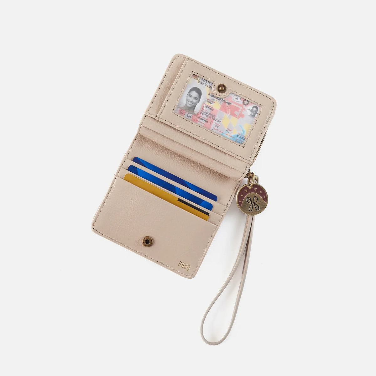 Coin Wristlet Wallet- Stone Gloss