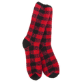 Fireside Cozy Plaid Crew- Red/Black