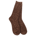 Weekend Cotton Slub Marled Crew- Coffee