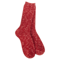 Weekend Cotton Slub Marled Crew- Strawberry