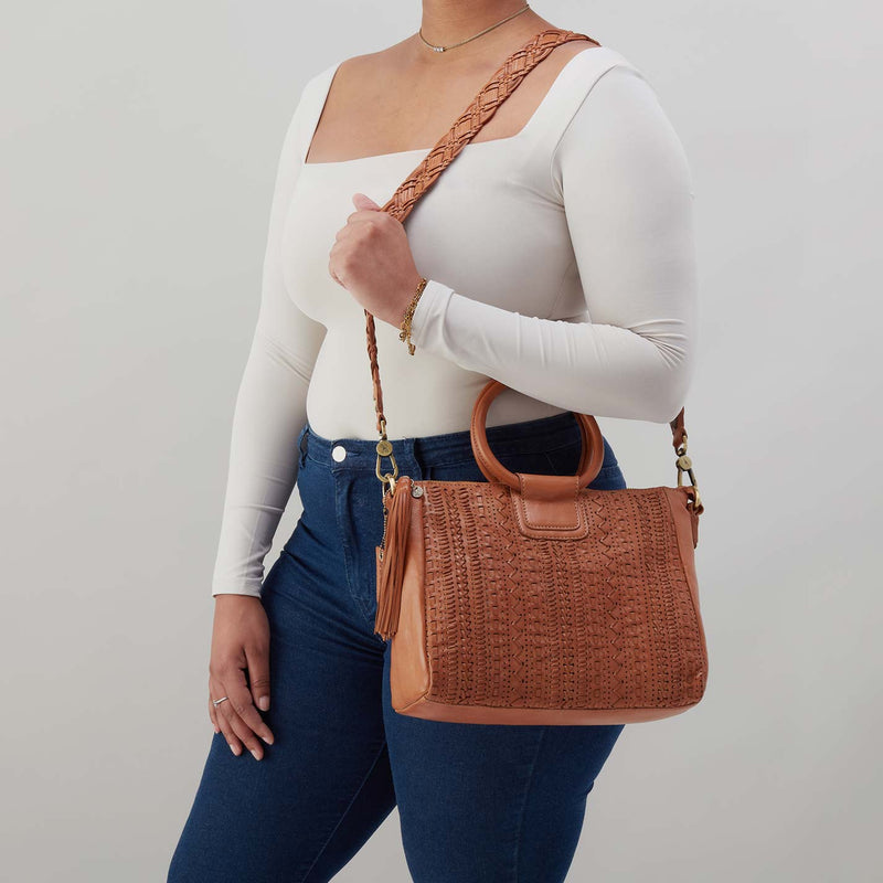 Sheila Medium Satchel-Harvest Wheat