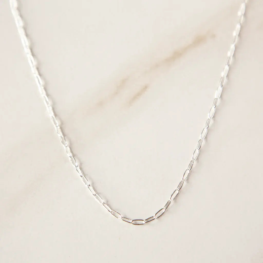 X Small Paperclip Chain - Bright Silver