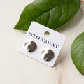 Zuri Disc Post Earrings- Silver